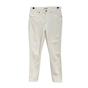 Madewell Size 27 White 5 Pocket Stretch Ankle Skinny Jeans in Pure White
